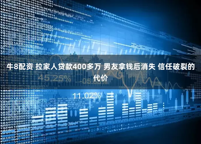 牛8配资 拉家人贷款400多万 男友拿钱后消失 信任破裂的代价